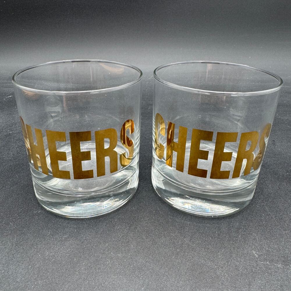 CHEERS Double Old Fashioned DOF Glasses Set of 2